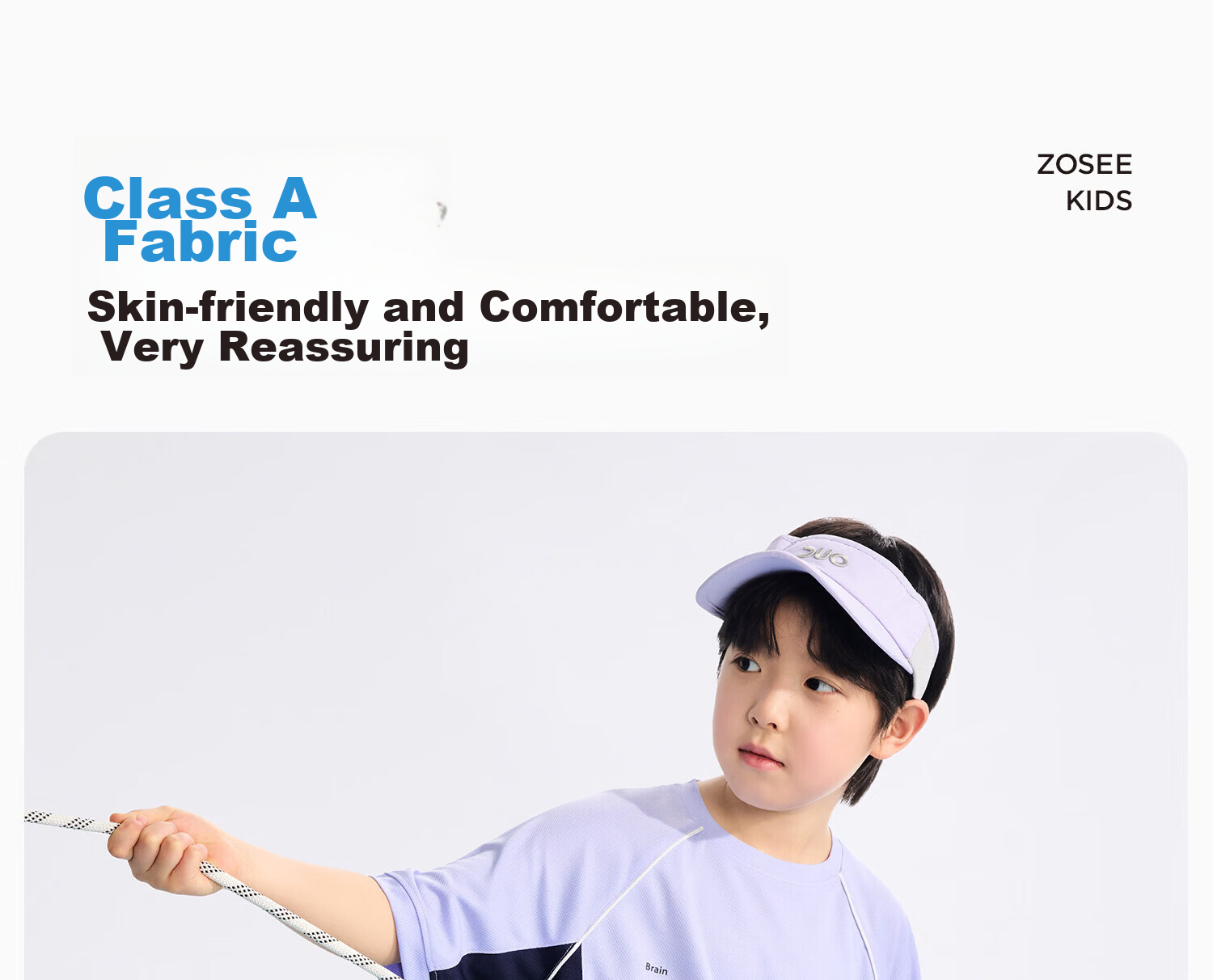 Zuo Xi Boys' Summer Sportswear Set A-Class 2026 Patchwork Mesh Quick-Dry Breathable White 150 10